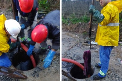 A Paranaguá Saneamento alerta sobre o descarte irregular de lixo na rede de esgoto que prejudica o sistema de tratamento