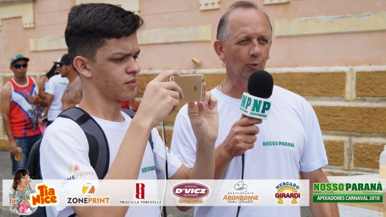 Márcio Guimarães com Marcos Paulo no Banho a Fantasia 