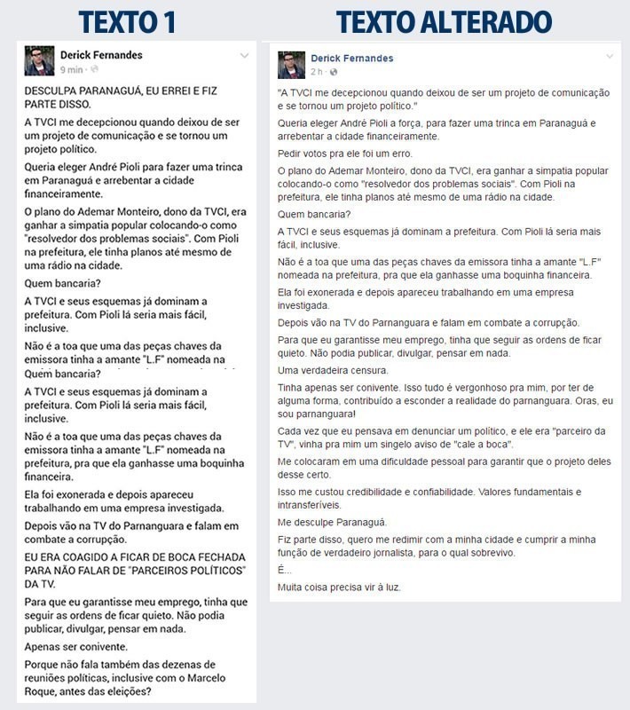 Republicação do texto publicado e editado pelo Derick no seu perfil no Facebook