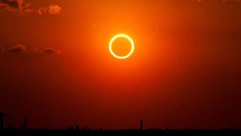 Eclipse solar de hoje, conhecido como Anel de Fogo, será visível no Brasil