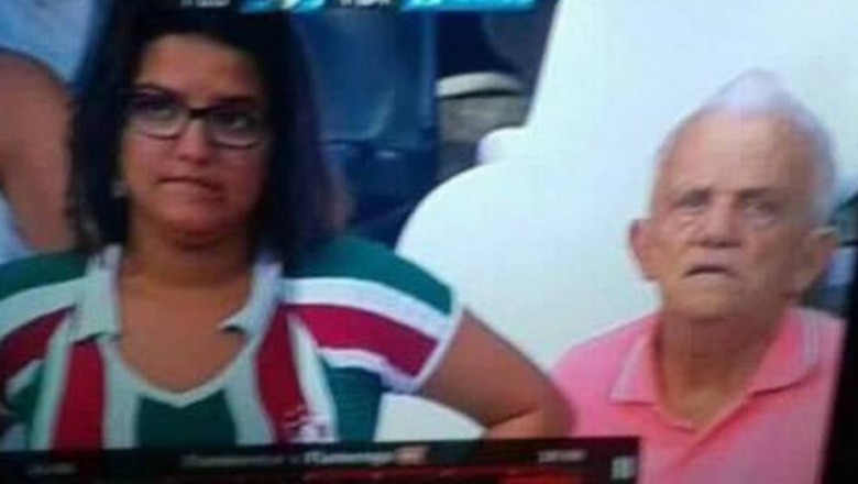 Vovô levado! Pela TV, família descobre que idoso foi sozinho ao Fla-Flu