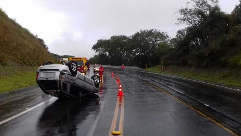 Motorista escapa ileso de acidente na BR-376
