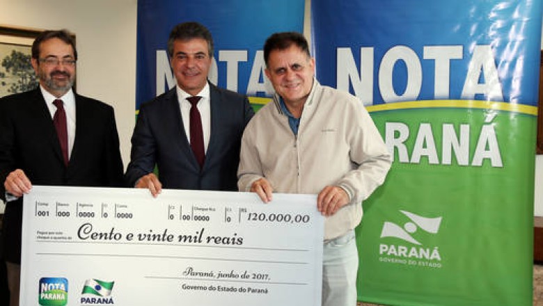 Prêmios do Nota Paraná saem para Umuarama, Prudentópolis e Ponta Grossa