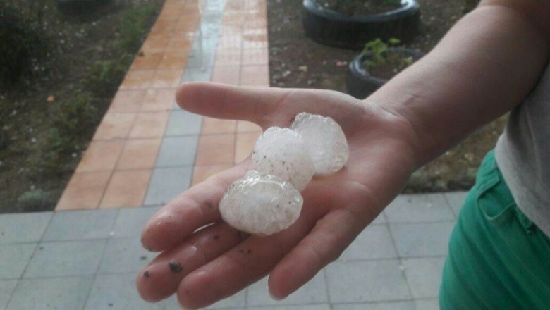 Chuva e muito granizo em Irati (fotos)