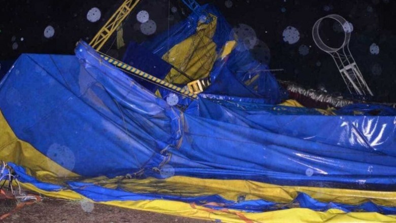 Circo desaba durante temporal e deixa feridos no Paraná