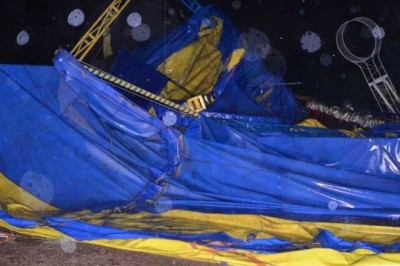 Circo desaba durante temporal e deixa feridos no Paraná
