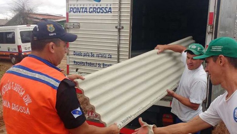 Defesa Civil de Ponta Grossa auxilia famílias atingidas pelas chuvas