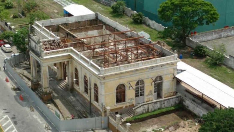 Obras de restauro da Estação Ferroviária em Paranaguá continuam a todo vapor 
