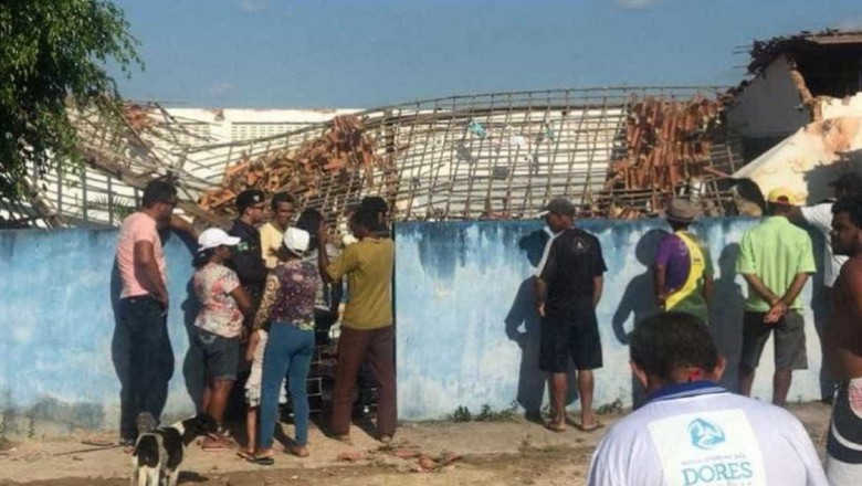 Caixa d’água desaba sobre escola e mata três crianças em Sergipe