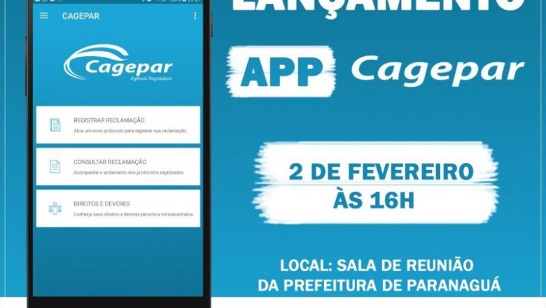 Cagepar lança aplicativo de celular para facilitar registro e consulta de reclamações