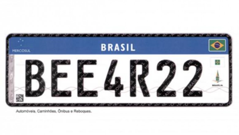 Novo modelo de placas de veículos começa a valer em 1º de setembro