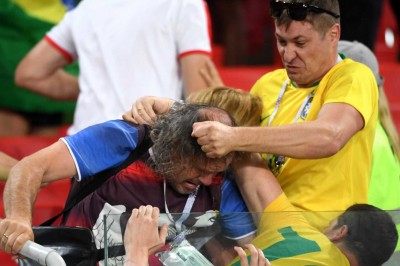 Brasileiros e sérvios brigam nas arquibancadas após jogo; fotos!