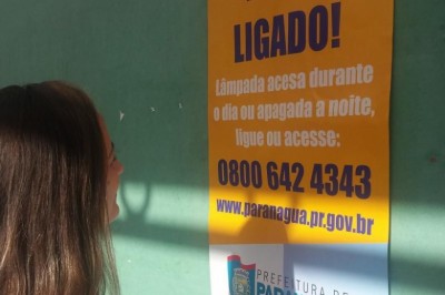 'Fique Ligado!': Prefeitura de Paranaguá realiza campanha para agilizar solução de reparos na iluminação pública