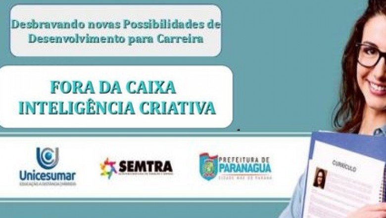 Secretaria do Trabalho de Paranaguá promove palestra gratuita sobre Inteligência Criativa