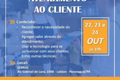 Secretaria do Trabalho de Paranaguá promove curso de Atendimento ao Cliente