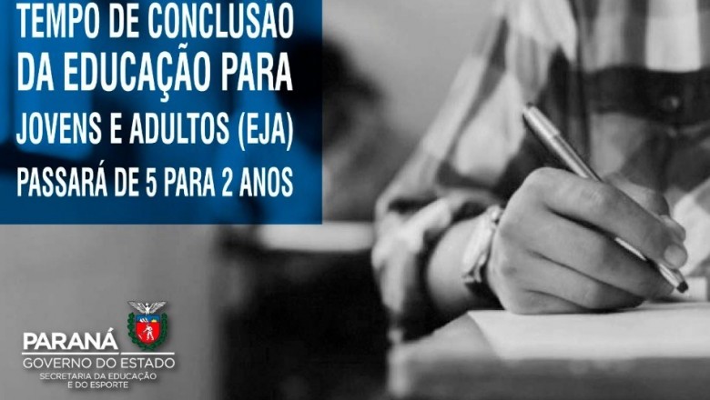Tempo de conclusão da EJA passará de cinco para dois anos