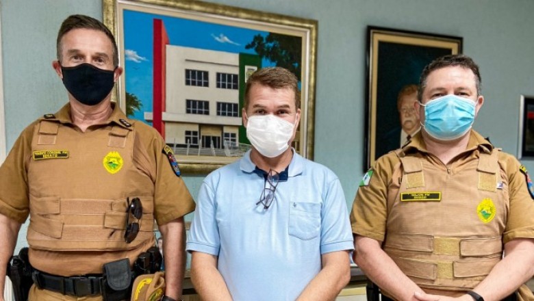 Prefeito Marcelo Roque recebe visita do comandante do 9.º Batalhão de Polícia Militar