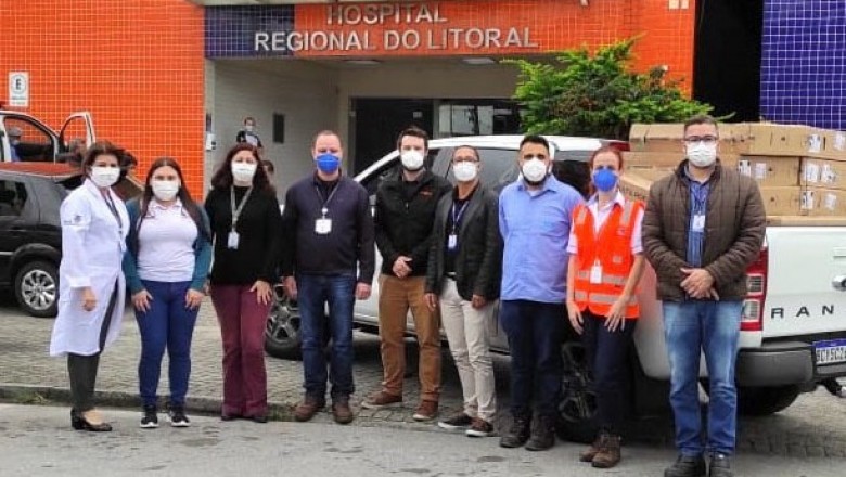 Hospital Regional do Litoral recebe TVs para leitos de Covid-19 e pediatria