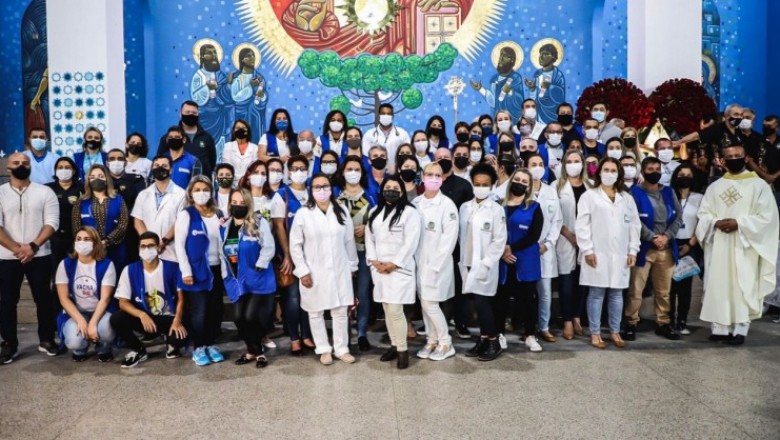 Profissionais de saúde são homenageados no Santuário Estadual de Nossa Senhora do Rocio