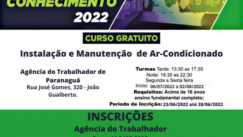 Carreta do Conhecimento com curso gratuito em Paranaguá