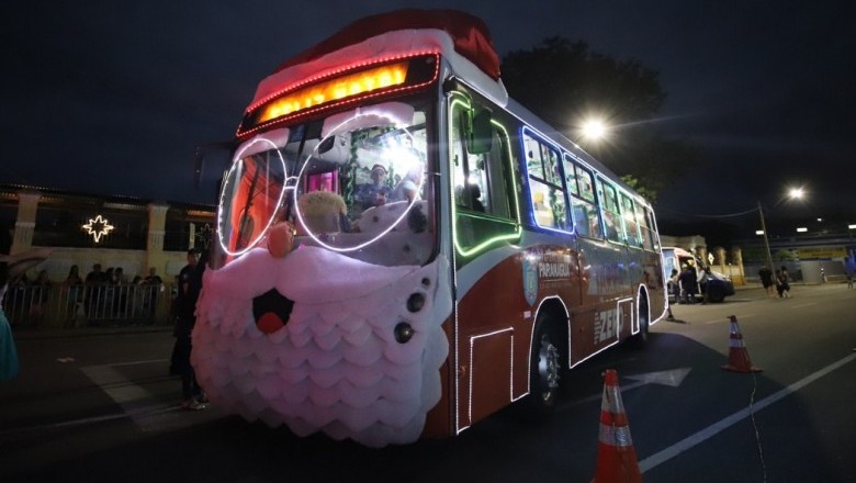 Ônibus do Papai Noel estará em exposição para a população em Paranaguá