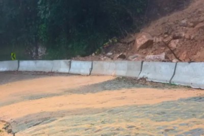 Estrada da Graciosa é fechada temporariamente devido ao excesso de chuvas