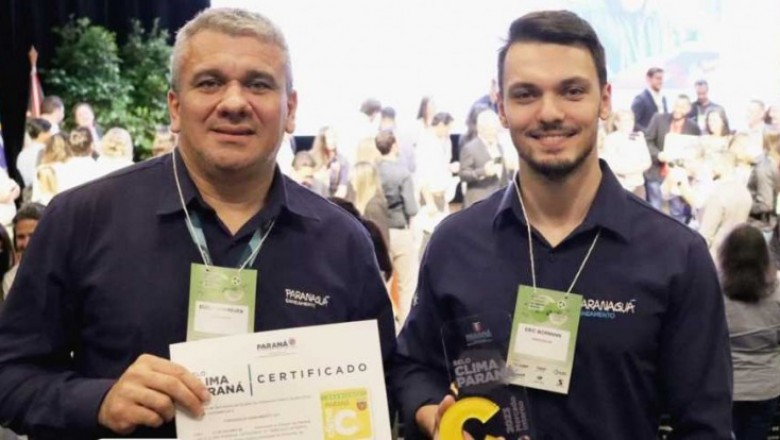 Paranaguá Saneamento recebe prêmio Selo Clima Paraná 2023