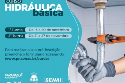 A Paranaguá Saneamento realiza curso de hidráulica básica em parceria com o Senai