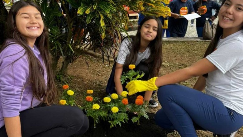 Plantio de flores inicia programação do Maio Laranja em Paranaguá 