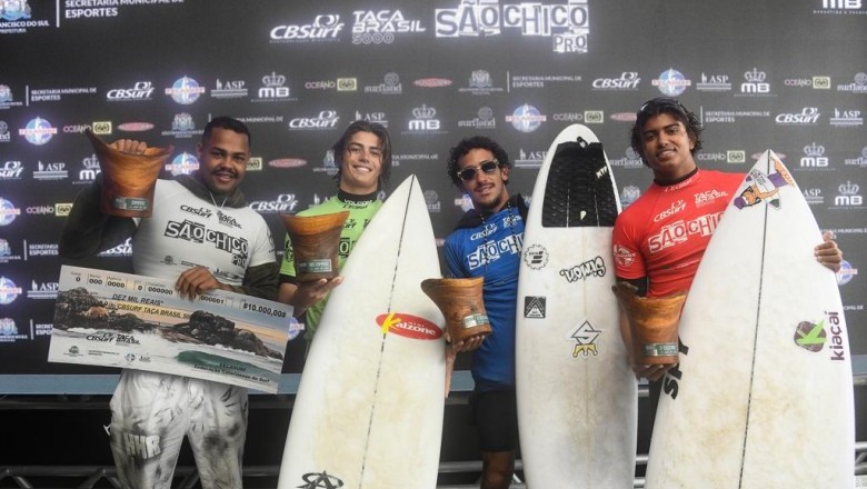 Wesley (SP) e Larissa (CE) consagram-se campeões do MB Taça Brasil da CBSurf em São Francisco do Sul (SC)
