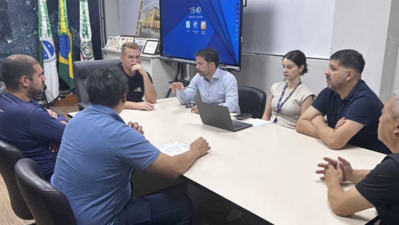 Prefeito Marcelo Roque recebe o diretor da EPR Litoral Pioneiro