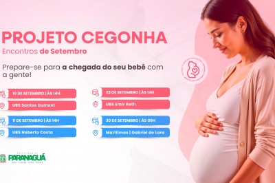 Projeto Cegonha promove palestras para gestantes em setembro em Paranaguá 