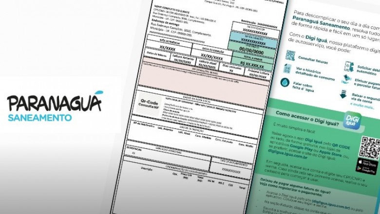 Fatura de &aacute;gua ter&aacute; novo modelo a partir de janeiro de 2026
